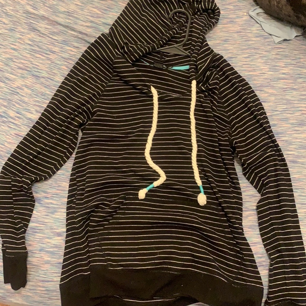 Black & White Striped Pull Over
